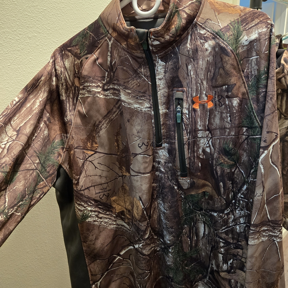 Under Armour Woodland Camo Half-Zip Jacket